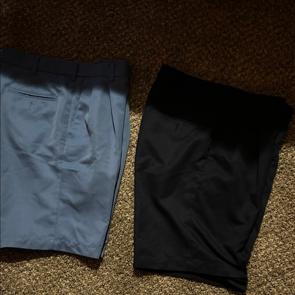 Lot of 2 Roundtree & Yorke Flat Front Shorts in Blue and Navy